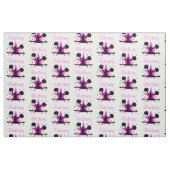 ピンクかわいらしの体操パーソナライズされた布 ファブリック (ファットクウォーター)