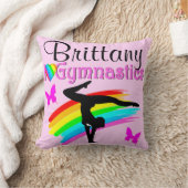 ピンクかわいらしの体操パーソナライズされた用枕 クッション (ブランケット)