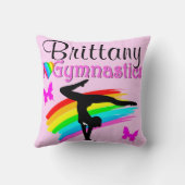 ピンクかわいらしの体操パーソナライズされた用枕 クッション (裏面)