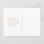 ピンクかわいらしの卒業式パーティフォト招待状 案内ポストカード (裏面)