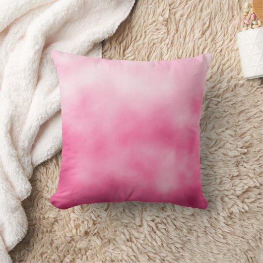 ピンクかわいらしの可逆絞り染め装飾用クッション クッション (ブランケット)