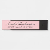 ピンクかわいらしの名前プレート- Office Door Sign サインプレート (正面)