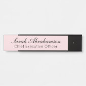ピンクかわいらしの名前プレート- Office Door Sign サインプレート (正面)
