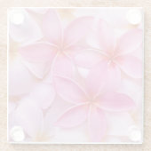 ピンクかわいらしの夏の花 ガラスコースター (裏面)