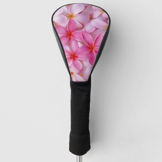 ピンクかわいらしの夏の花 ゴルフヘッドカバー (正面)