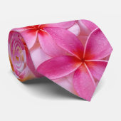 ピンクかわいらしの夏の花 ネクタイ (ロール)
