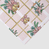 ピンクかわいらしの幾何学的およびクリスマスベル 薄葉紙 (詳細)