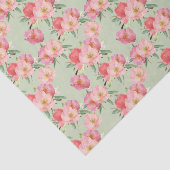 ピンクかわいらしの庭の花の水色 薄葉紙 (詳細)