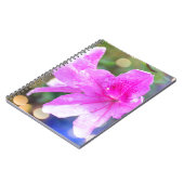 ピンクかわいらしの庭の花フローラ植物写真 ノートブック (左側)