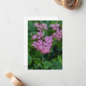 ピンクかわいらしの庭の花 ノートカード (正面/裏面インサイチュ)