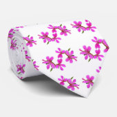 ピンクかわいらしの庭の花、フローラフォトアート。 ネクタイ (ロール)