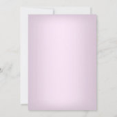 ピンクかわいらしの弓と十字聖餐式 招待状 (裏面)