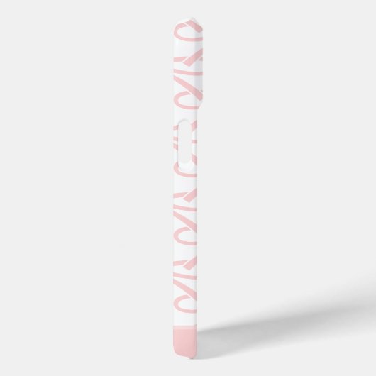 ピンクかわいらしの弓の名パーソナライズされた前ピンク Case-Mate iPhoneケース (裏面 / 右)