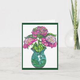 ピンクかわいらしの折り畳みノートカード ノートカード