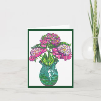 ピンクかわいらしの折り畳みノートカード ノートカード