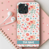 ピンクかわいらしの春の花パターンのインスピレーション Case-Mate iPhoneケース