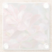 ピンクかわいらしの枝 ガラスコースター (裏面)