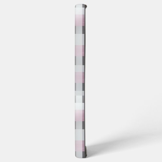 ピンクかわいらしの格子模様 – トレンディータータンチェック SAMSUNG GALAXYケース (左側面)