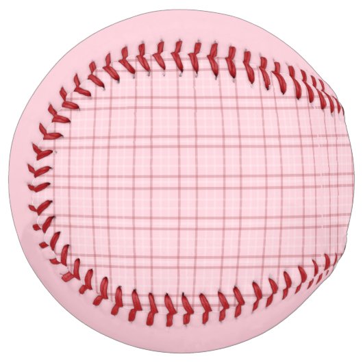 ピンクかわいらしの格子縞で ソフトボール (正面左)