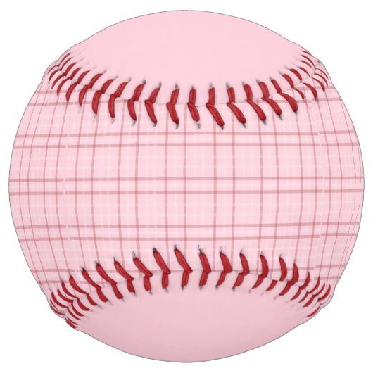 ピンクかわいらしの格子縞で ソフトボール (正面)