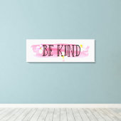 ピンクかわいらしの桃の花が優しい キャンバスプリント (インサイチュ (ウッドフロア))