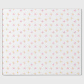 ピンクかわいらしの桃の花 ラッピングペーパー (フラット)