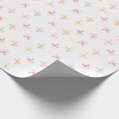 ピンクかわいらしの桃の花 ラッピングペーパー (角)