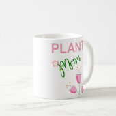 ピンクかわいらしの植物でママのマグカップ – ママのための贈り物 コーヒーマグカップ (正面右)