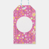 ピンクかわいらしの植物野草フローラギフトラベル ギフトタグ (裏面)