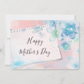 ピンクかわいらしの母の日に青い花を シーズンカード (正面)