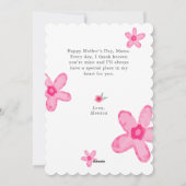 ピンクかわいらしの母の日の写真 シーズンカード (裏面)