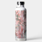 ピンクかわいらしの水の色のヴェネツィアイタリア運河 ウォーターボトル (右面)