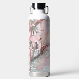 ピンクかわいらしの水の色のヴェネツィアイタリア運河 ウォーターボトル
