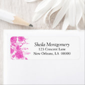 ピンクかわいらしの水の色バラ ラベル (インサイチュ)