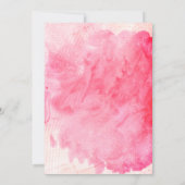 ピンクかわいらしの水彩のベビーシャワー 招待状 (裏面)