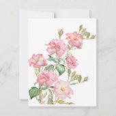 ピンクかわいらしの水彩フローラ園 ノートカード (裏面)
