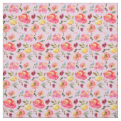 ピンクかわいらしの水彩柄 ファブリック (見本)