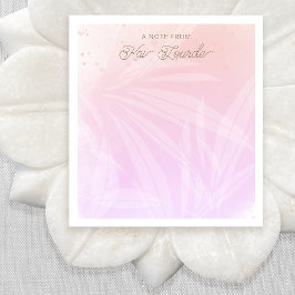 ピンクかわいらしの水彩植物葉の数 ノートパッド