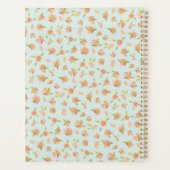 ピンクかわいらしの水彩花模様ミント プランナー手帳 (裏面)