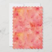 ピンクかわいらしの水彩赤ちゃんシャワー招待状 招待状 (裏面)