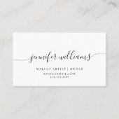 ピンクかわいらしの水色のモダンタイポグラフィ+スクリプト 名刺 (裏面)