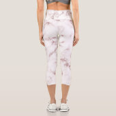 ピンクかわいらしの水色の最高のレギンス カプリレギンス (裏面)