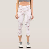 ピンクかわいらしの水色の最高のレギンス カプリレギンス (正面)