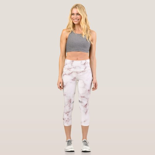 ピンクかわいらしの水色の最高のレギンス カプリレギンス (正面)