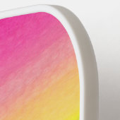 ピンクかわいらしの水色レインボートレンディースクリプト名 ピックルボールラケット (左詳細)