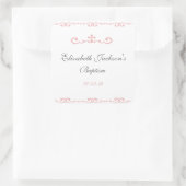 ピンクかわいらしの洗礼シールラベル スクエアシール (バッグ)