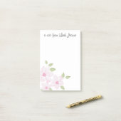 ピンクかわいらしの牡丹の花束 ポストイット (デスク上)