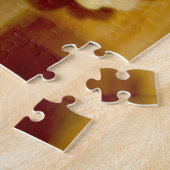 ピンクかわいらしの牡丹フローラブーケ ジグソーパズル (側面)