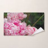 ピンクかわいらしの牡丹フローラ写真 バスタオルセット (ハンドタオル)