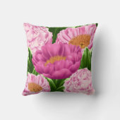 ピンクかわいらしの牡丹装飾用クッション クッション (裏面)